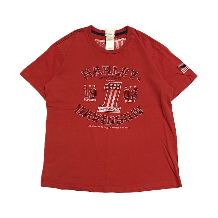 ハーレーダビッドソン Harley-Davidson Tシャツ USA製 ナンバーワン