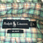 ラルフローレン 古着 BDシャツ チェック 刺繍ロゴ ゆるダボ L