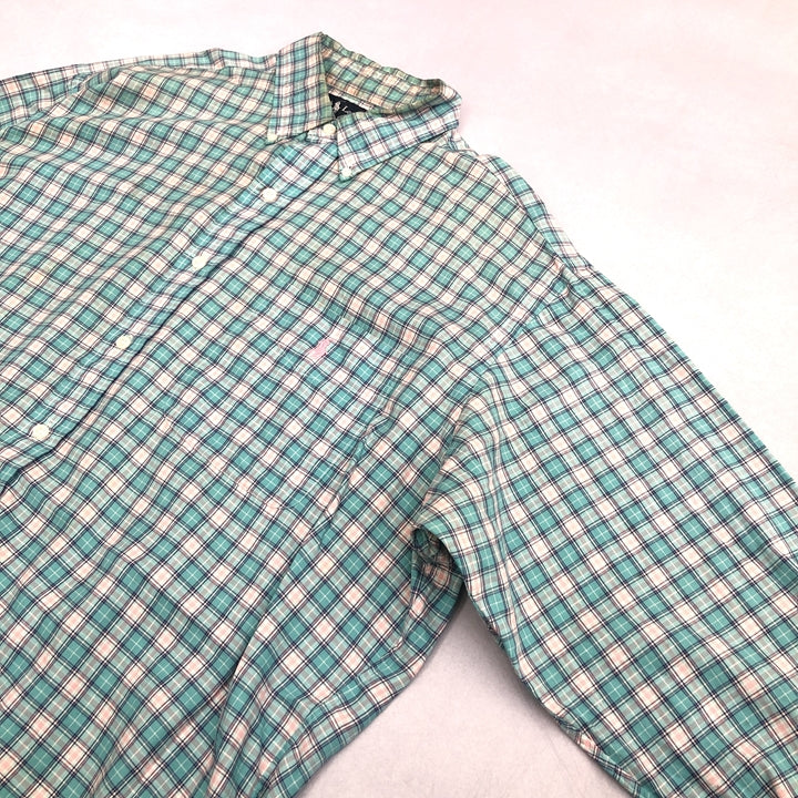 ラルフローレン 古着 BDシャツ チェック 刺繍ロゴ ゆるダボ L