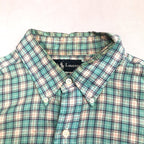 ラルフローレン 古着 BDシャツ チェック 刺繍ロゴ ゆるダボ L