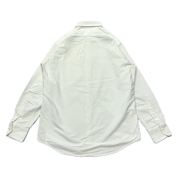 ラコステ 古着 BDシャツ 刺繍ロゴ 白シャツ レディースXL