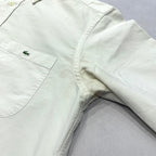 ラコステ 古着 BDシャツ 刺繍ロゴ 白シャツ レディースXL
