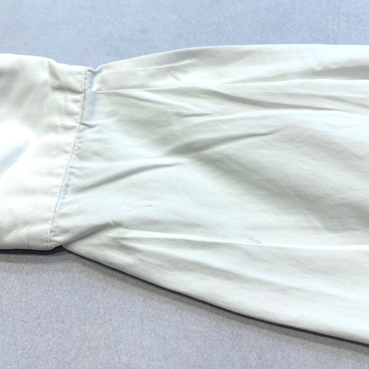 ラルフローレン 古着 長袖BDシャツ 白シャツ 刺繍ロゴ M