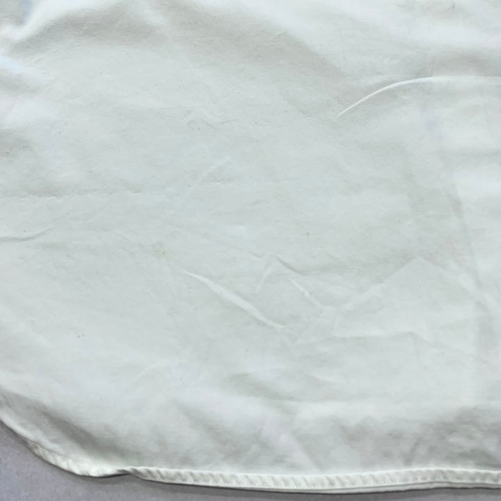 ラルフローレン 古着 長袖BDシャツ 白シャツ 刺繍ロゴ M