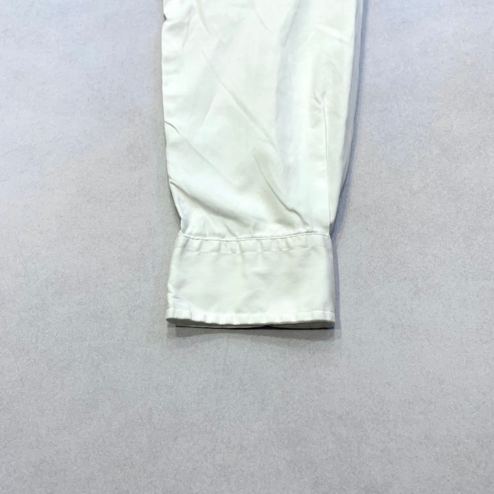 ラルフローレン 古着 長袖BDシャツ 白シャツ 刺繍ロゴ M