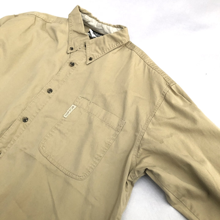 コロンビア 古着 BDシャツ ワンポイントロゴ アースカラー XXL