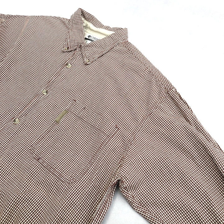 コロンビア 古着 BDシャツ チェック ゆるダボ ワンポイント XXL