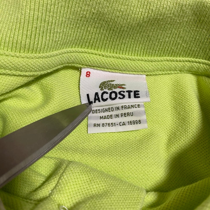 ラコステ LACOSTE 半袖ポロシャツ 刺繍ロゴ グリーン メンズXL