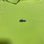 ラコステ LACOSTE 半袖ポロシャツ 刺繍ロゴ グリーン メンズXL