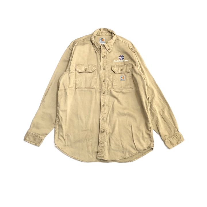 カーハート Carhartt 長袖シャツ BDシャツ 企業ロゴ 刺繍 メンズXL
