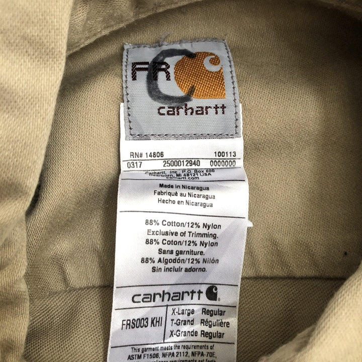 カーハート Carhartt 長袖シャツ BDシャツ 企業ロゴ 刺繍 メンズXL
