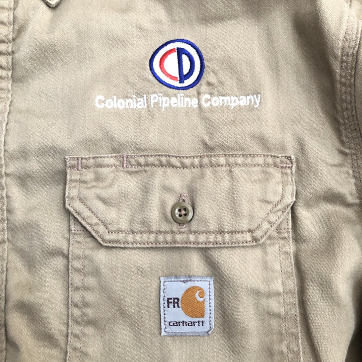 カーハート Carhartt 長袖シャツ BDシャツ 企業ロゴ 刺繍 メンズXL