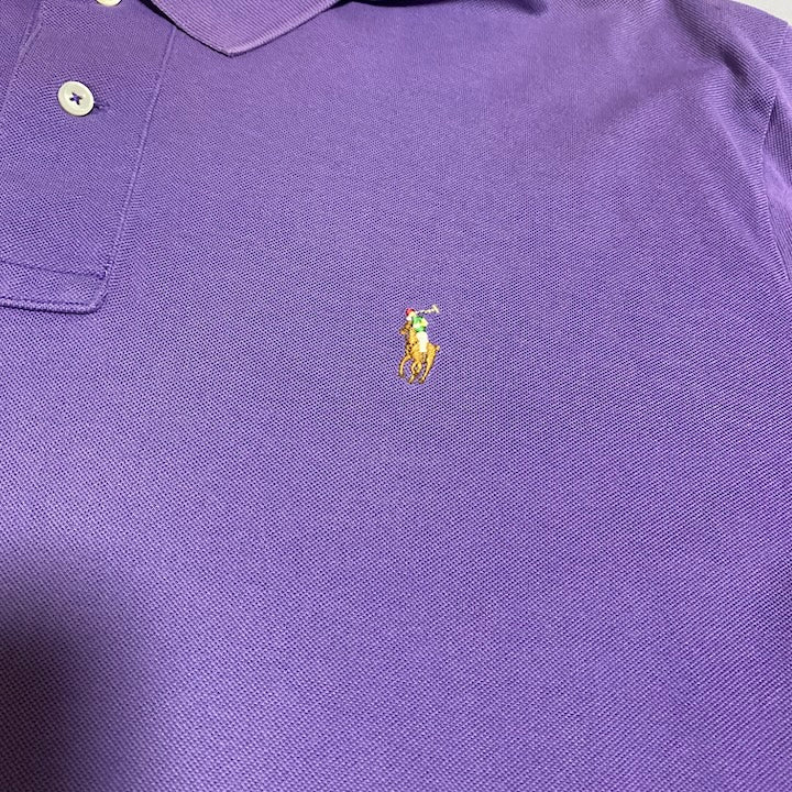 ポロラルフローレン Polo Ralph Lauren 半袖ポロシャツ パープル メンズXL