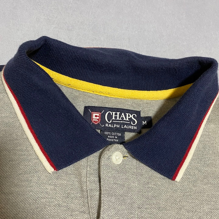 チャップス CHAPS 半袖ポロシャツ 刺繍ロゴ バックプリント メンズM