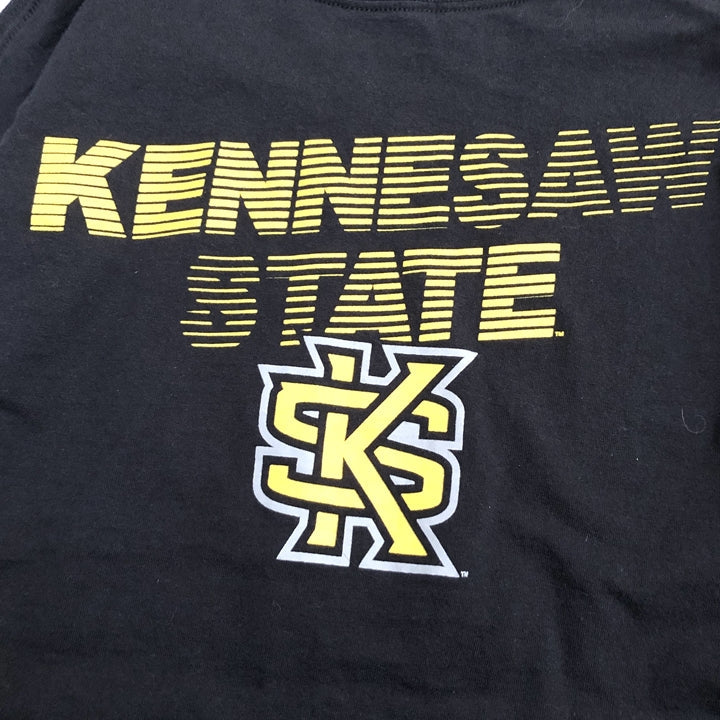 チャンピオン 古着 ロンT カレッジ系 ケネソー ブラック M