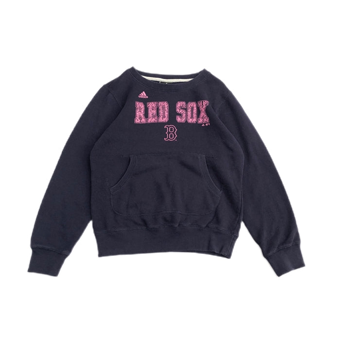 アディダス 古着 スウェット ネイビー レッドソックス レディースM