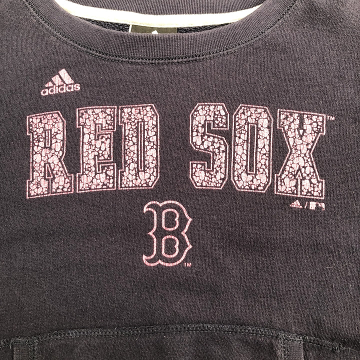 アディダス 古着 スウェット ネイビー レッドソックス レディースM