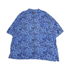 GEORGE 古着 半袖シャツ アロハシャツ ブルー XXL