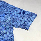 GEORGE 古着 半袖シャツ アロハシャツ ブルー XXL