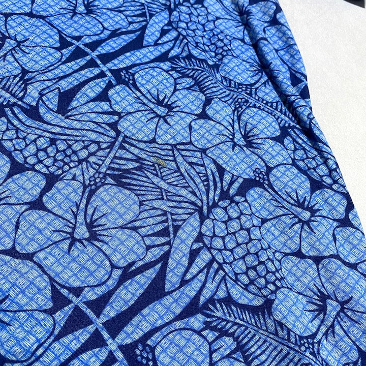 GEORGE 古着 半袖シャツ アロハシャツ ブルー XXL