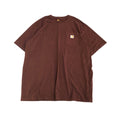 カーハート 古着 Tシャツ ワンポイントロゴ えんじ XXL