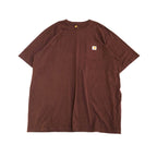カーハート 古着 Tシャツ ワンポイントロゴ えんじ XXL