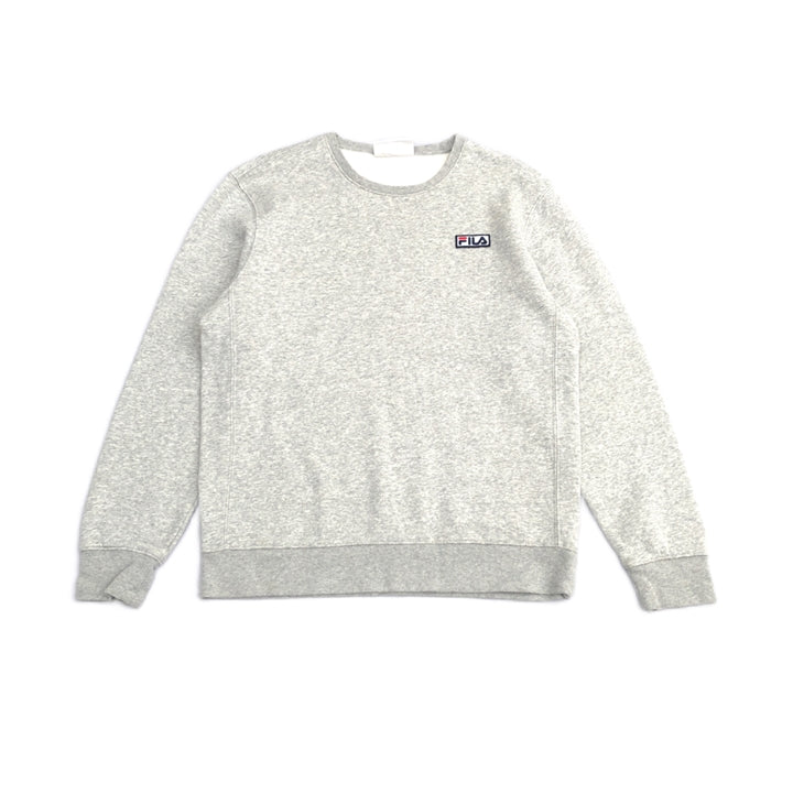 フィラ FILA スウェット 裏起毛 グレー 刺繍ロゴ メンズS