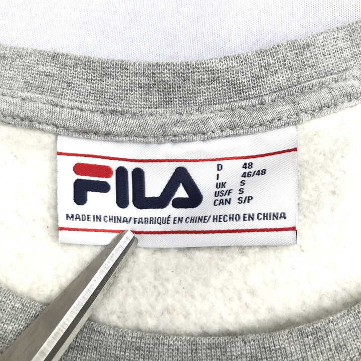 フィラ FILA スウェット 裏起毛 グレー 刺繍ロゴ メンズS