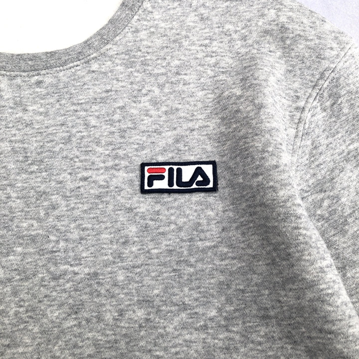 フィラ FILA スウェット 裏起毛 グレー 刺繍ロゴ メンズS