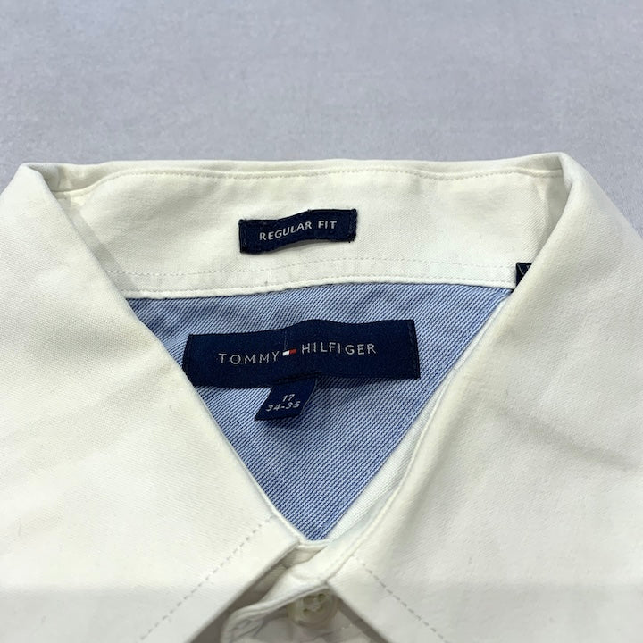 トミーヒルフィガー Tommy Hilfiger 長袖シャツ BDシャツ ホワイト メンズXL