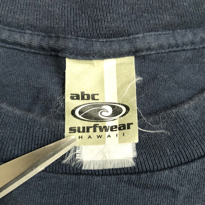 ノーブランド 古着 Tシャツ ハワイアン ブルー XL