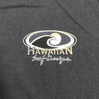 ノーブランド 古着 Tシャツ ハワイアン ブルー XL