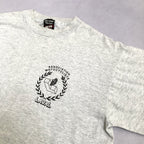 ノーブランド 古着 Tシャツ motocycliste ライトグレー Ｍ