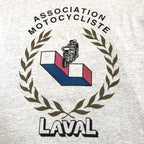 ノーブランド 古着 Tシャツ motocycliste ライトグレー Ｍ