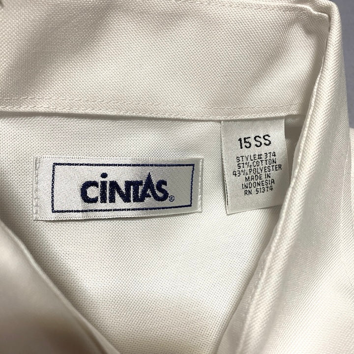 CiNTAS 古着 半袖シャツ BDシャツ シンタス 白シャツ 2XL