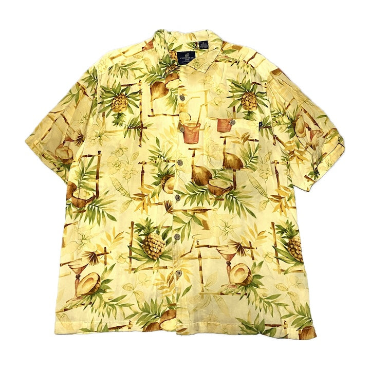 カリビアンジョー Caribbean Joe 半袖シャツ アロハシャツ 総柄 メンズM