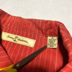 トミーバハマ Tommy Bahama 半袖シャツ アロハシャツ レッド 赤 総柄 メンズXL