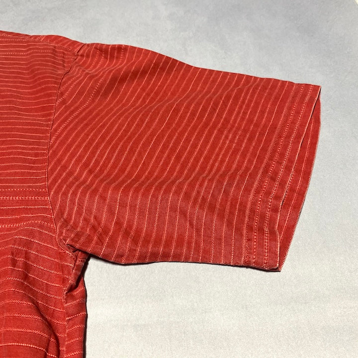 トミーバハマ Tommy Bahama 半袖シャツ アロハシャツ レッド 赤 総柄 メンズXL
