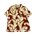 カリビアンジョー Caribbean Joe 半袖シャツ アロハシャツ レッド 赤 メンズL