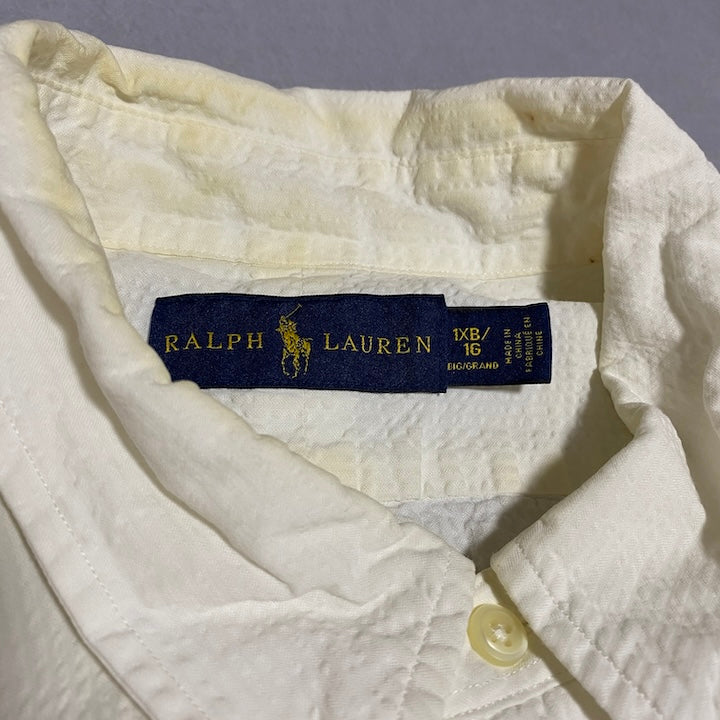 ポロラルフローレン Polo Ralph Lauren 半袖シャツ ホワイト 白 メンズXL