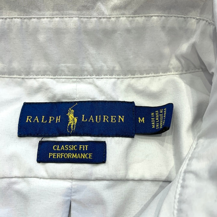 ラルフローレン Ralph Lauren 長袖シャツ BDシャツ 刺繍ロゴ ホワイト メンズM