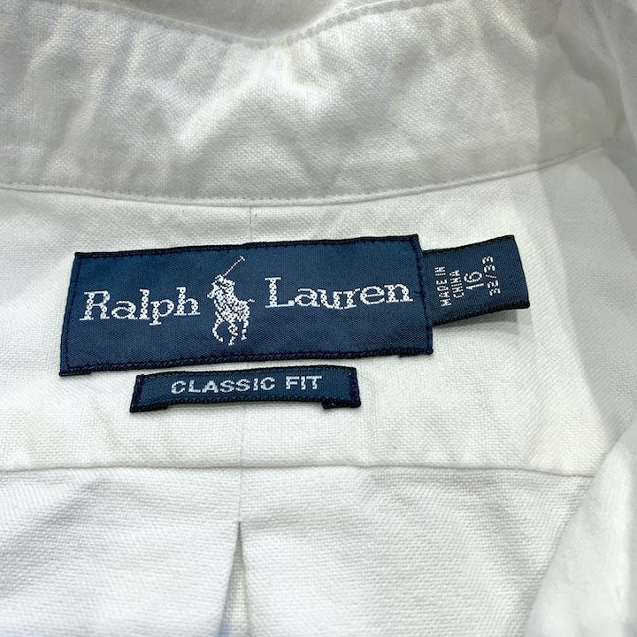 ラルフローレン Ralph Lauren 長袖シャツ BDシャツ ホワイト 刺繍 メンズL