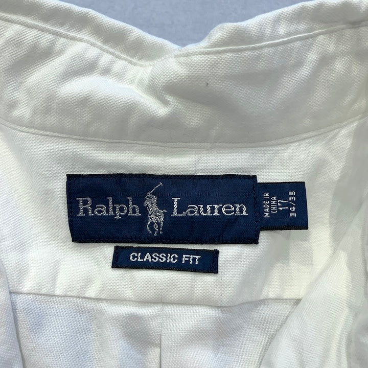 ラルフローレン Ralph Lauren 長袖シャツ BDシャツ ホワイト 刺繍 メンズXL