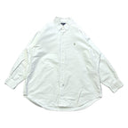 ラルフローレン 古着 BDシャツ 刺繍ロゴ 白シャツ L