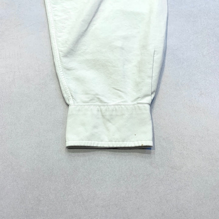 ラルフローレン 古着 BDシャツ 刺繍ロゴ 白シャツ L