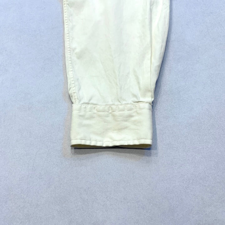 ラルフローレン 古着 長袖シャツ ヤーマス 刺繍ロゴ L