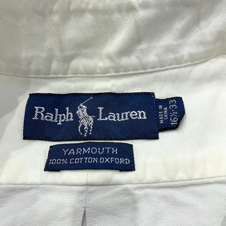 ラルフローレン Ralph Lauren 長袖シャツ BDシャツ ホワイト 刺繍 メンズXL