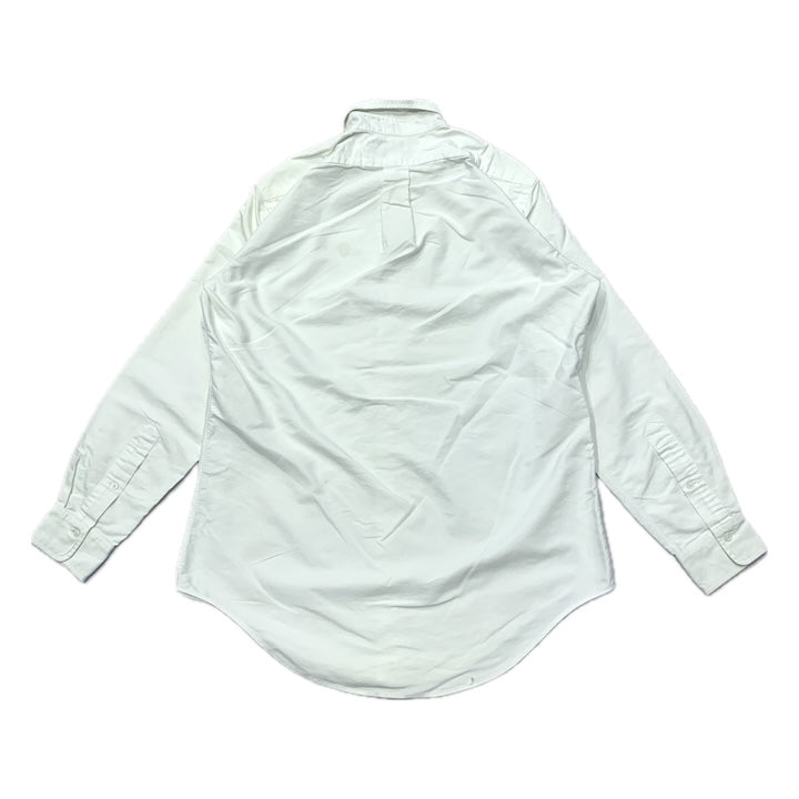 ラルフローレン 古着 BDシャツ 白シャツ 刺繍ロゴ L