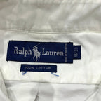 ラルフローレン 古着 BDシャツ 白シャツ 刺繍ロゴ L