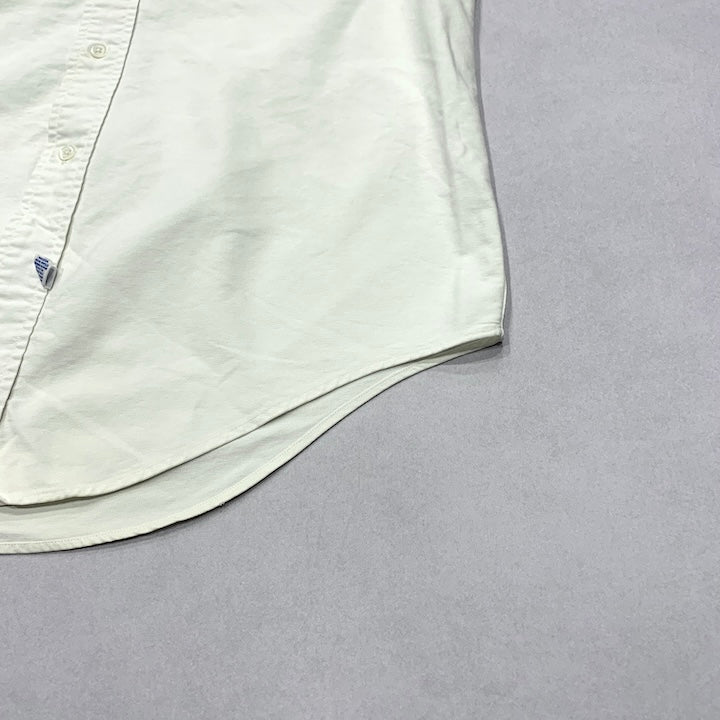 ラルフローレン 古着 BDシャツ 白シャツ 刺繍ロゴ L